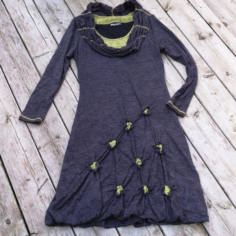 Simon Chang funky knit dress